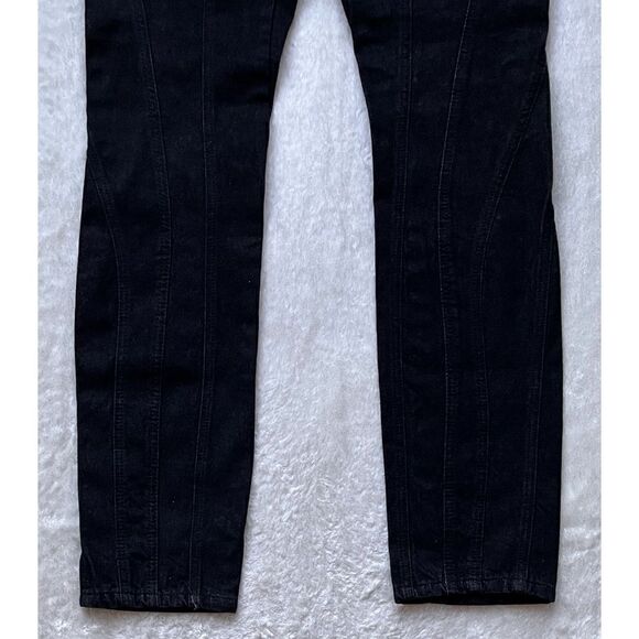 NWT Zara ZW The Panelled Slim High Rise Jeans in Black, Size 4 - Picture 13 of 16